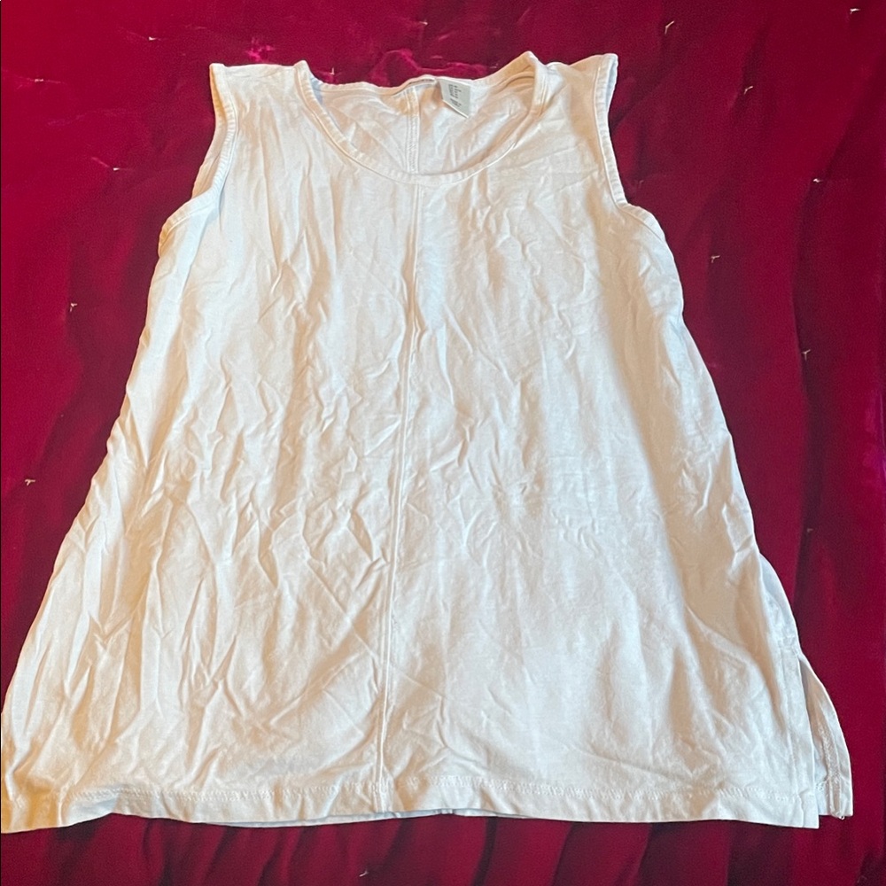 Max Studio White Sleeveless Tank Top